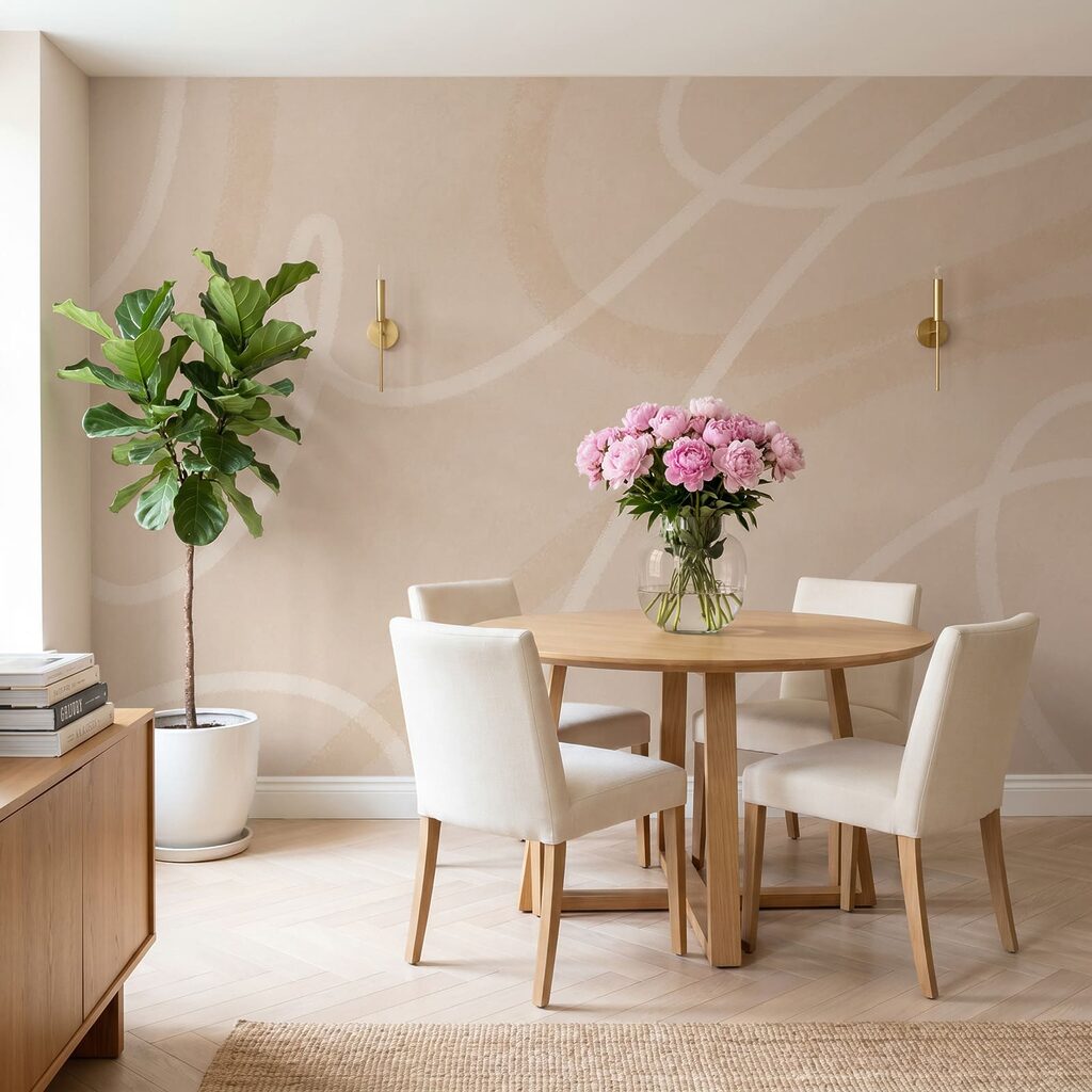 Roomwitte lijnen in beweging — interieur 2