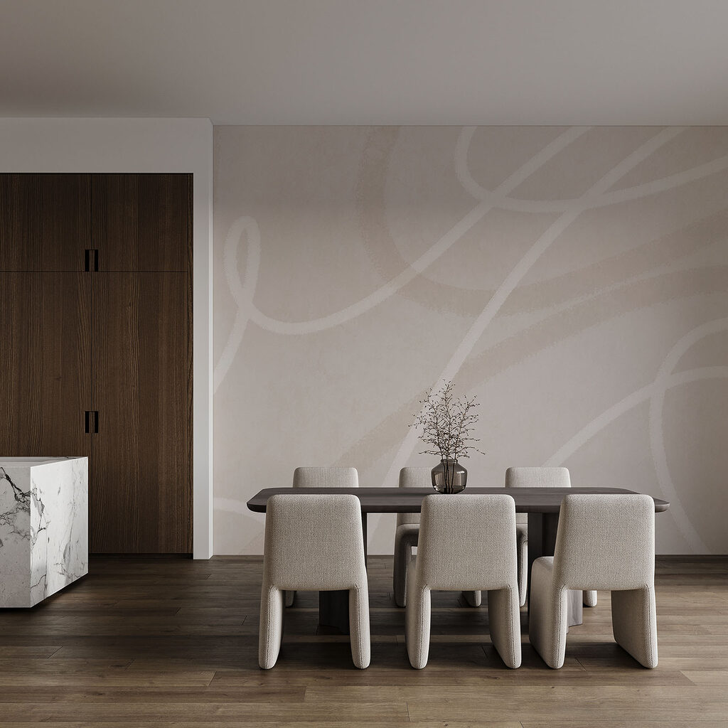 Witte en grijze achtergrond met lijnen in een interieur