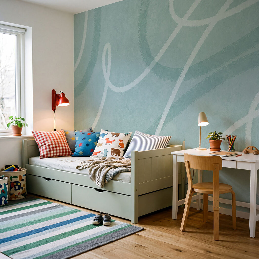 Lichte lussen op verfbanen — interieur 1
