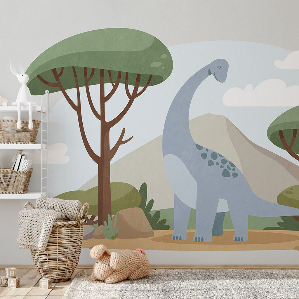 Dinosaurus tussen ronde boomkronen — interieur 2