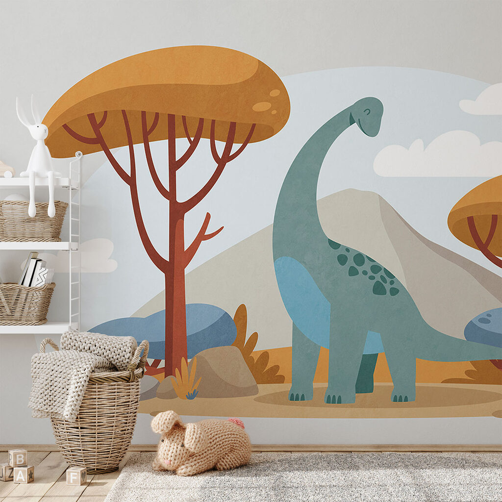 Langnek tussen twee bomen — interieur 1