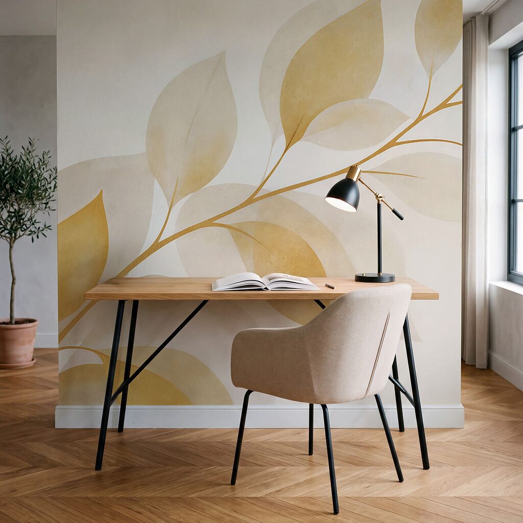 Bladtak met zachte schaduwen — interieur 2