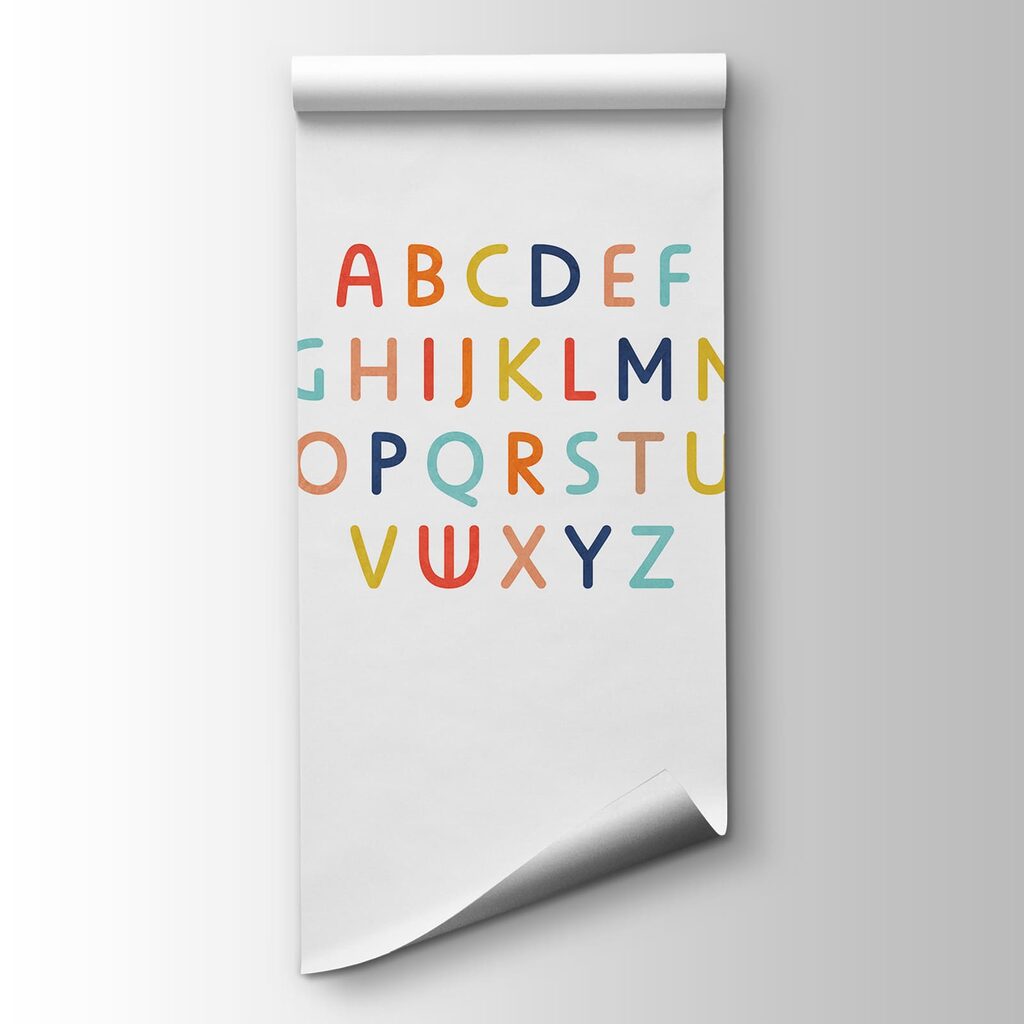 Alfabet in vrolijke kleuren — productweergave