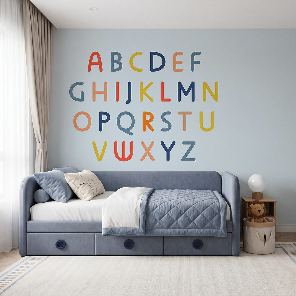Alfabet in vrolijke kleuren — interieur 2