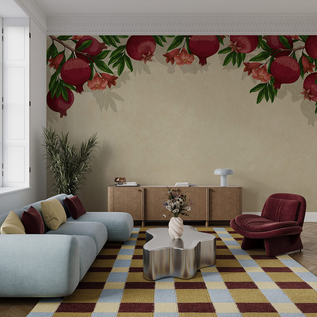 Granaatappels hangen bovenaan — interieur 1