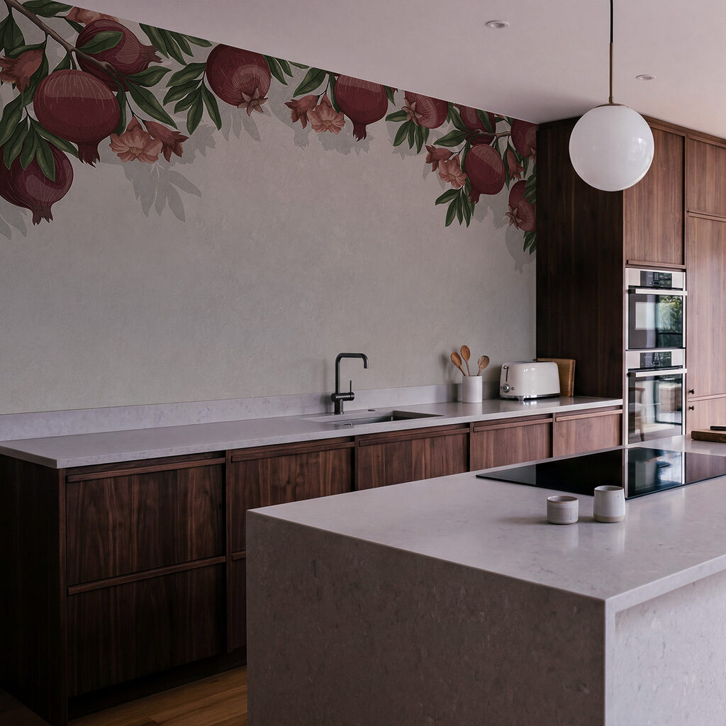Granaatappels langs de bovenrand — interieur 2
