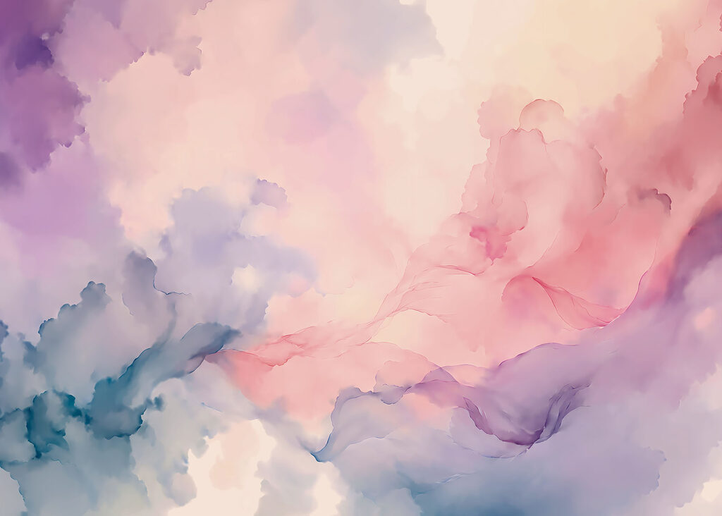 Roze en blauwe kleurwolken — volledig ontwerp