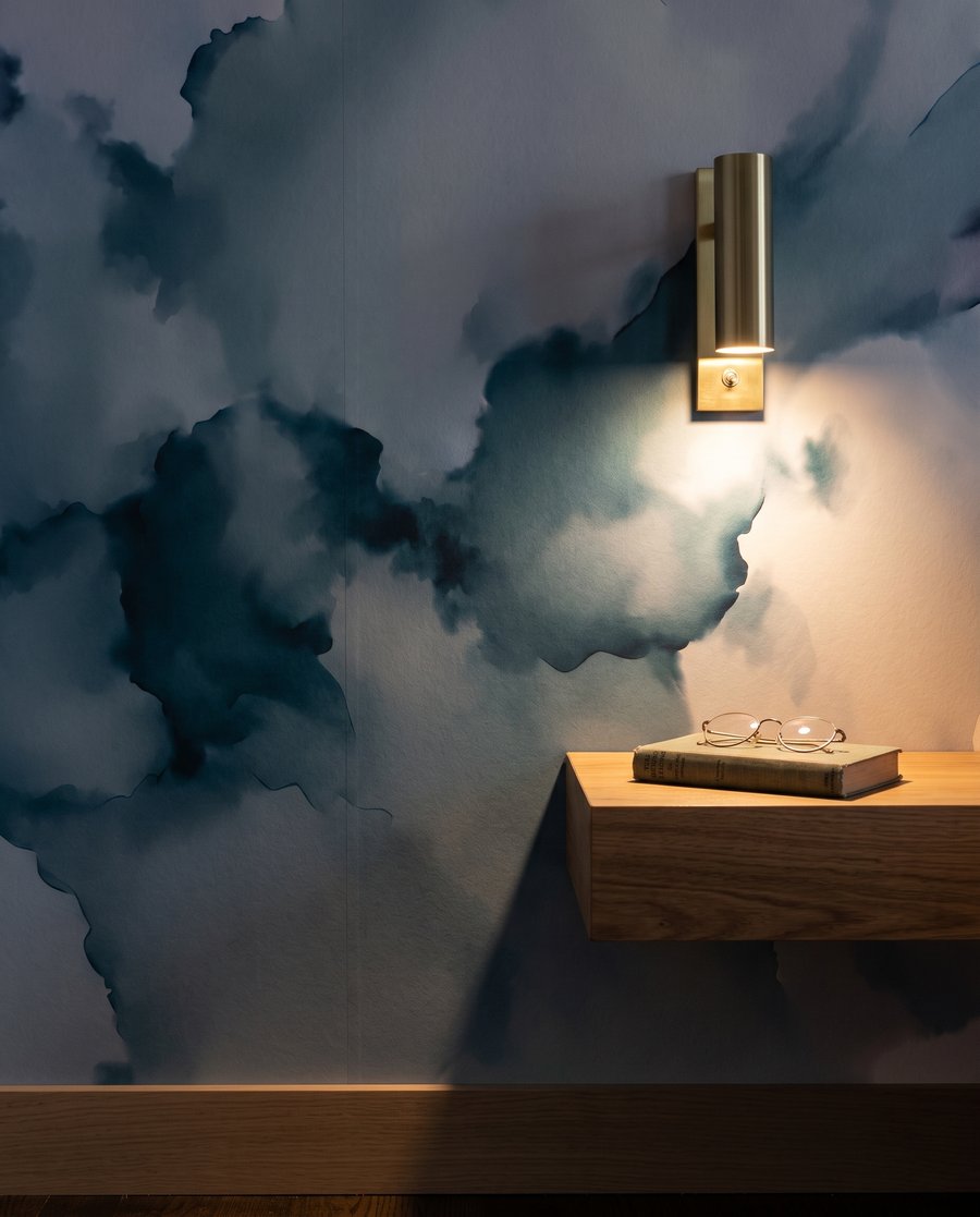 Roze en blauwe kleurwolken — interieur 3