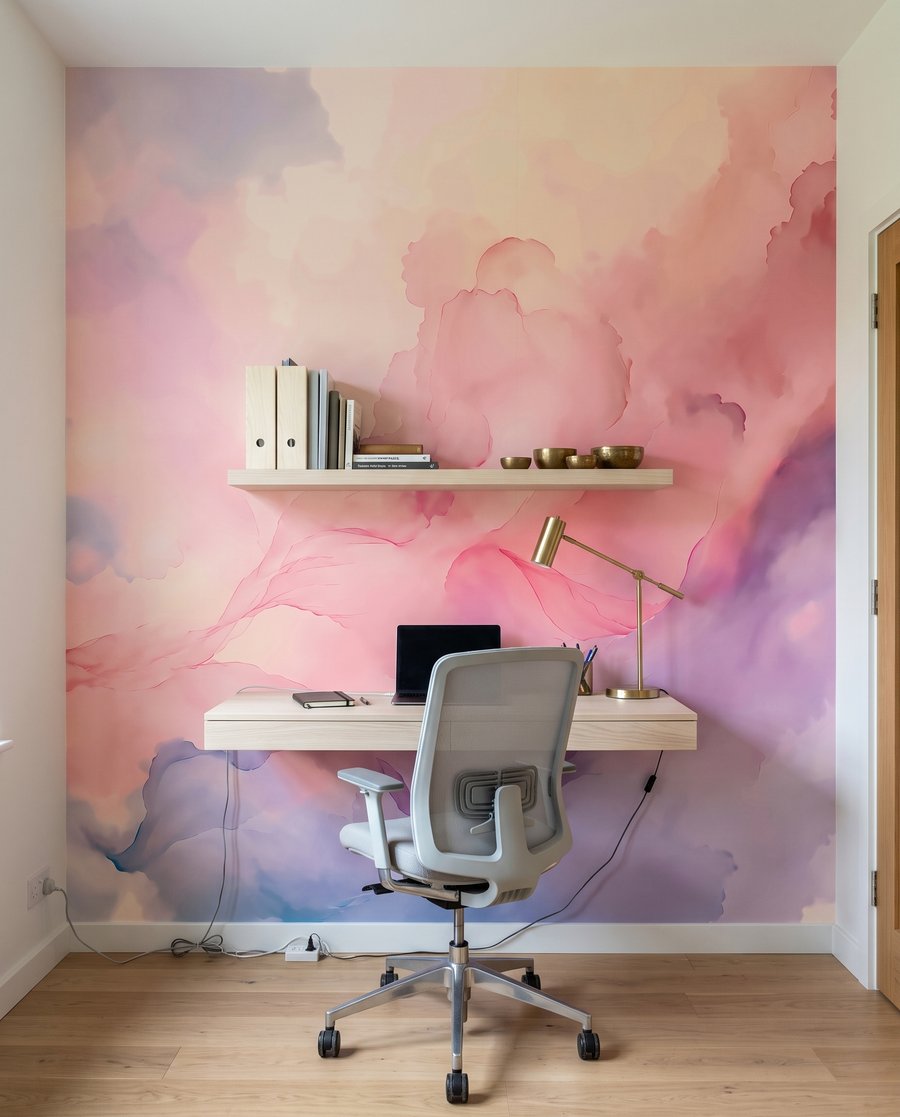 Roze en blauwe kleurwolken — interieur 1