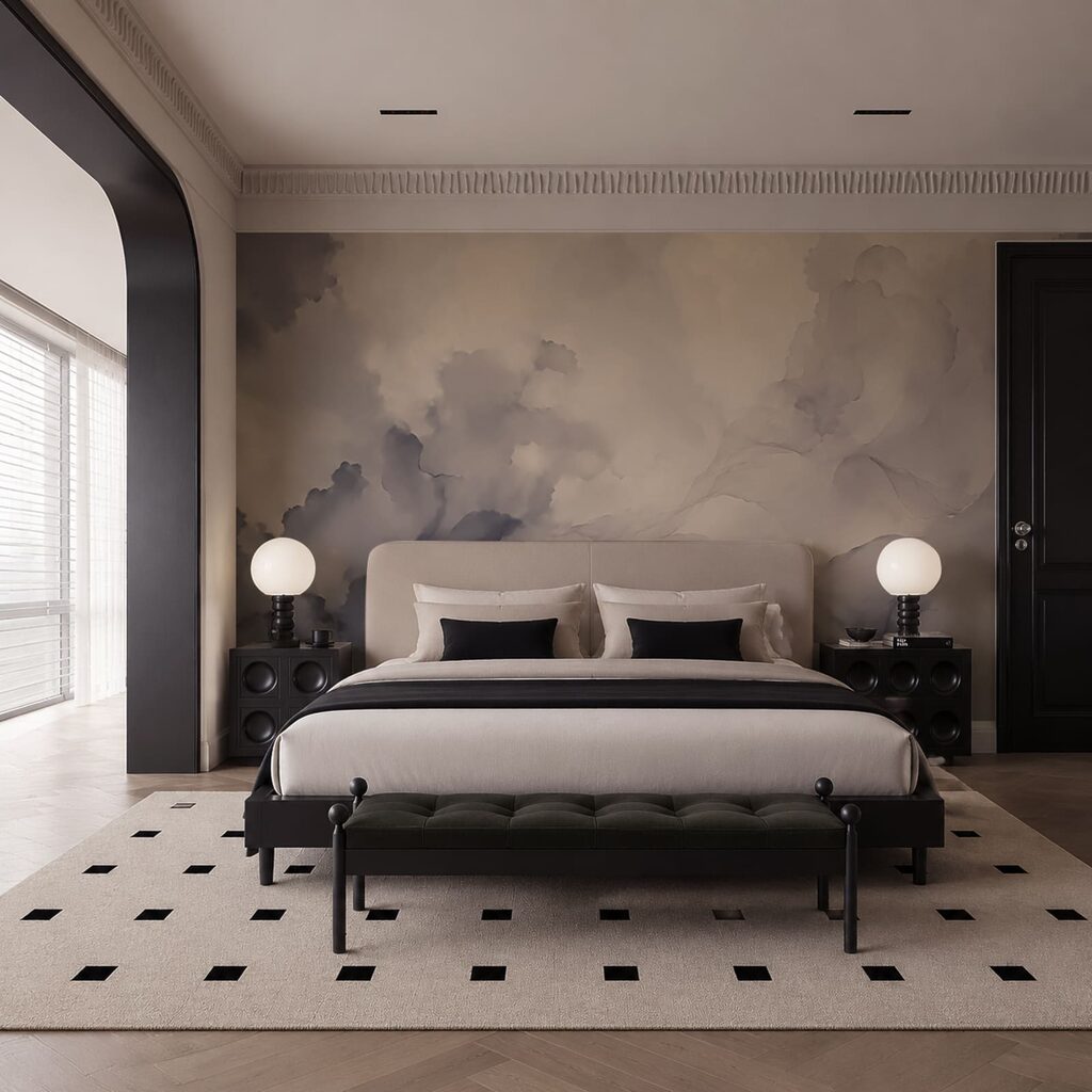 Aquarelwolken met donkere randen — interieur 1