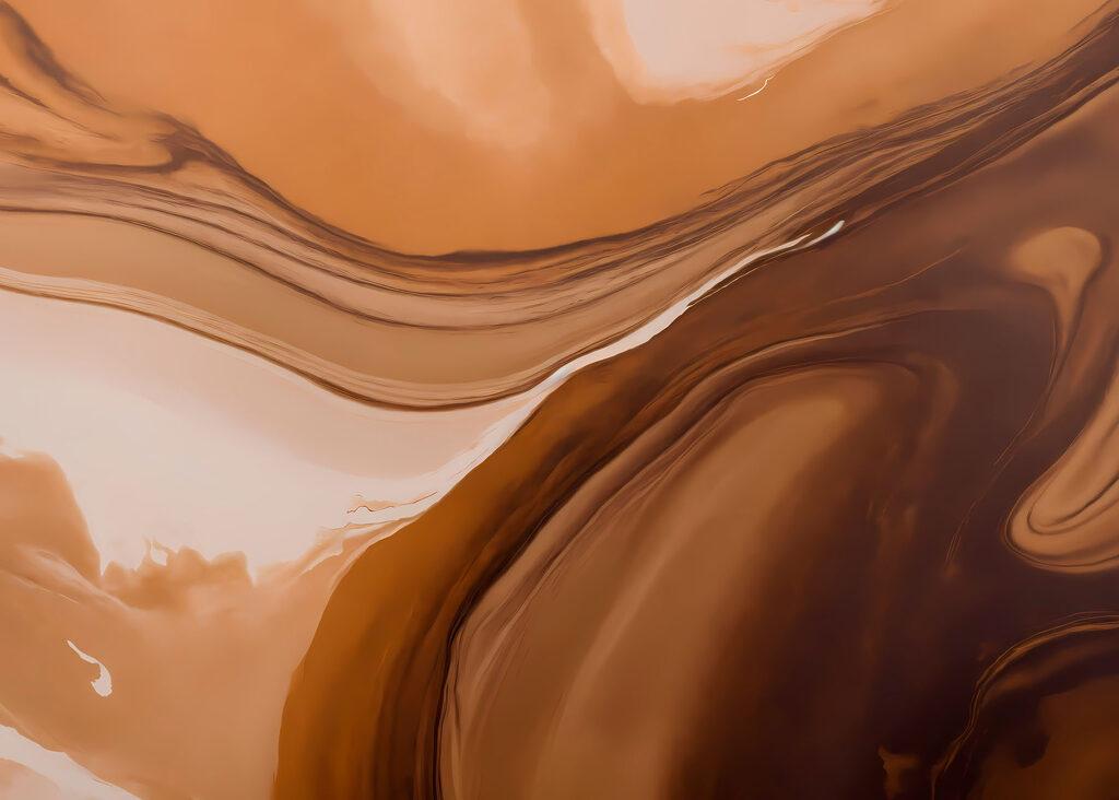 Oranje verf, bruine stromen — volledig ontwerp