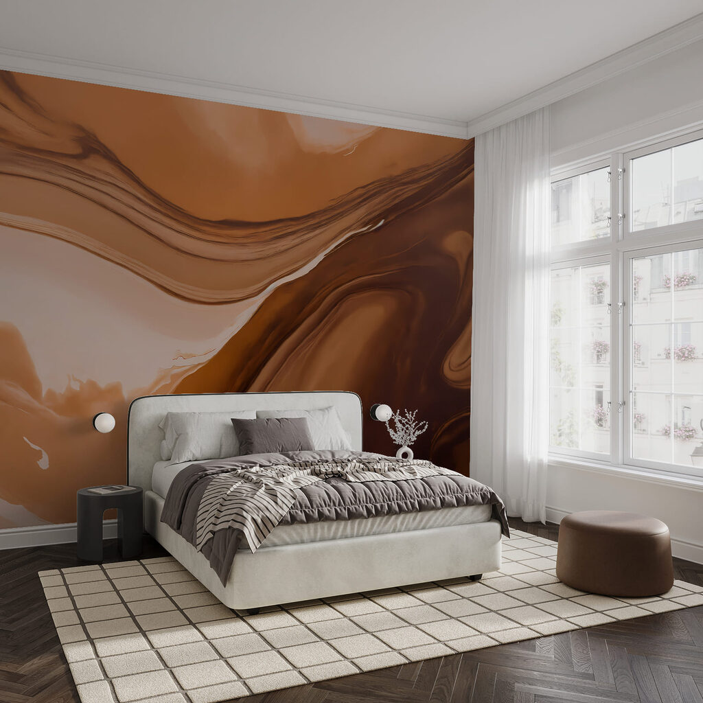 Oranje verf, bruine stromen — interieur 2
