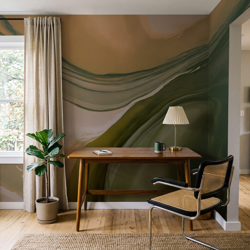 Stromen van gekleurde inkt — interieur 3