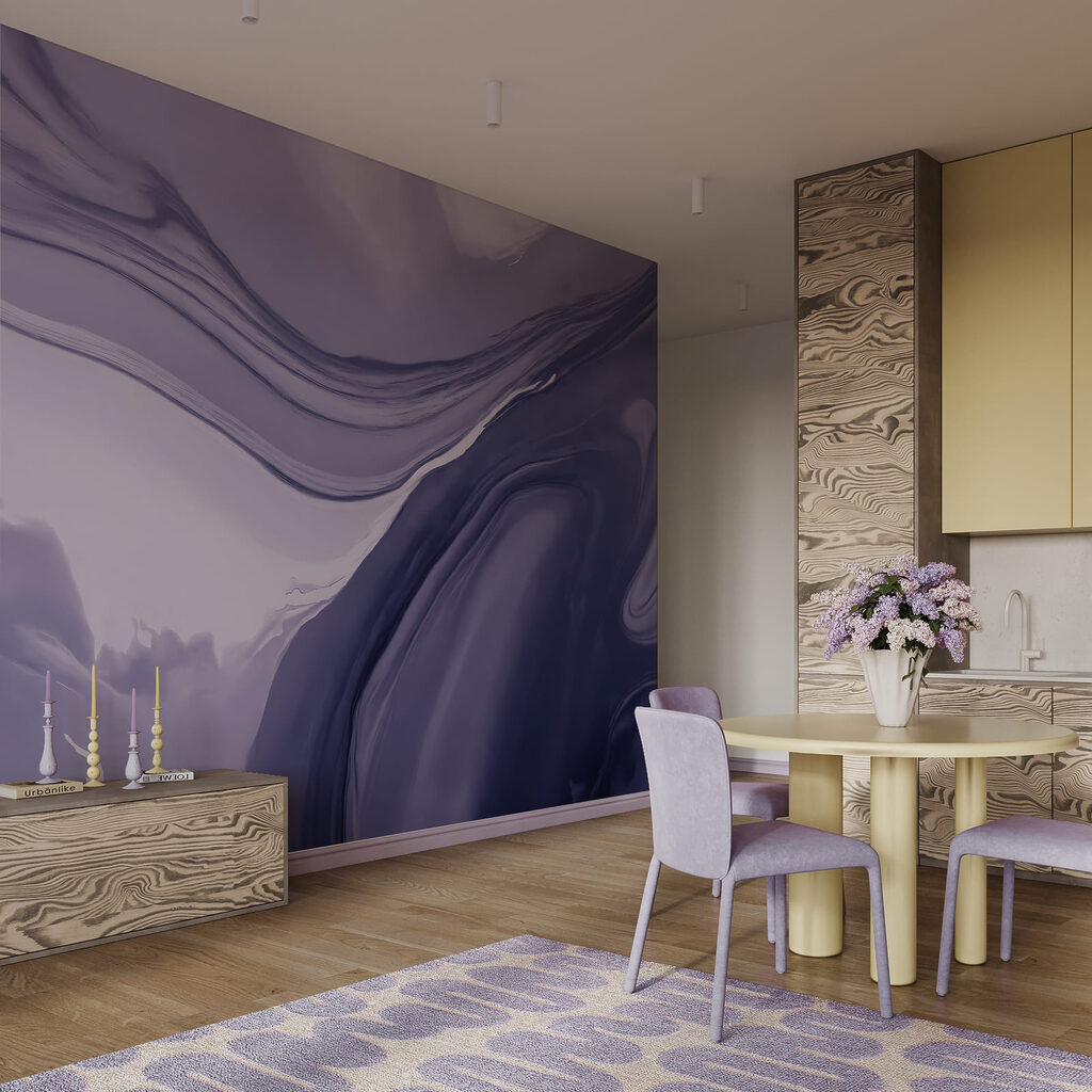 Stromen van gekleurde inkt — interieur 2