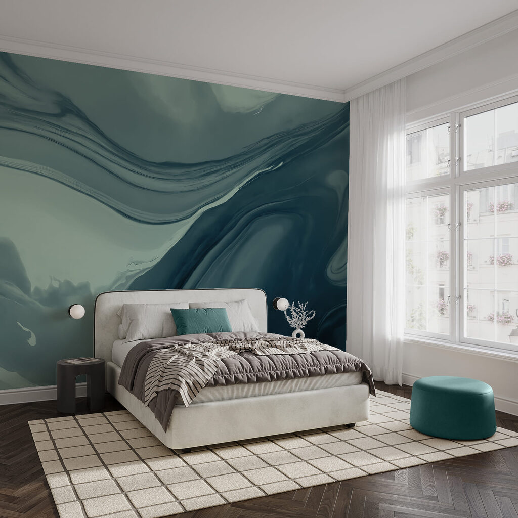 Stromen van gekleurde inkt — interieur 2
