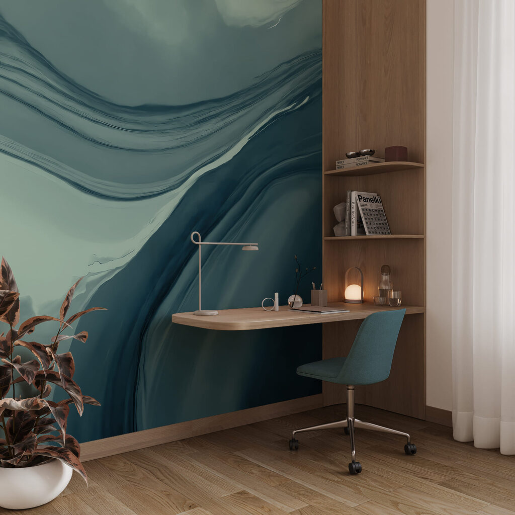 Stromen van gekleurde inkt — interieur 3