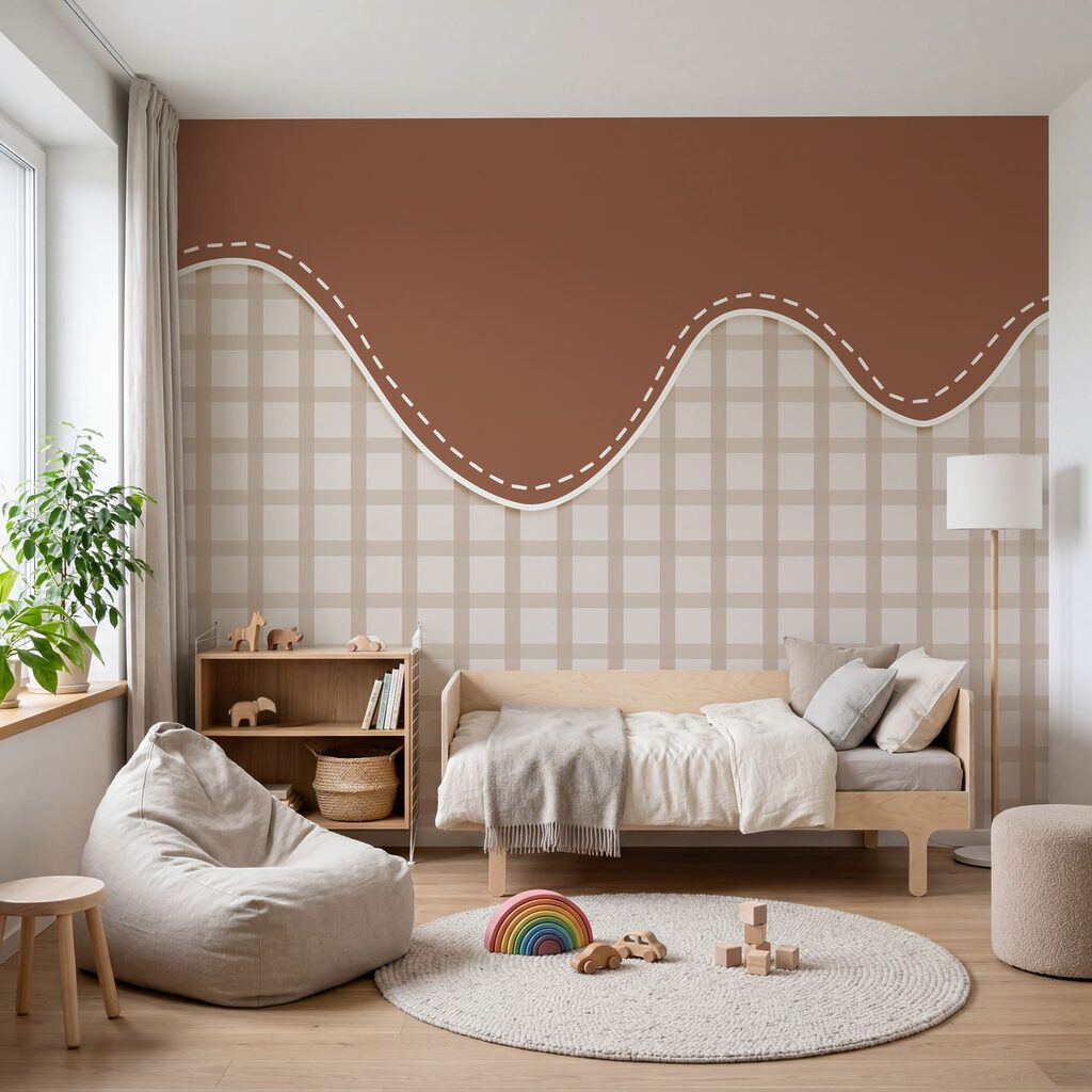 Ruitjes onder golvende rand — interieur 3