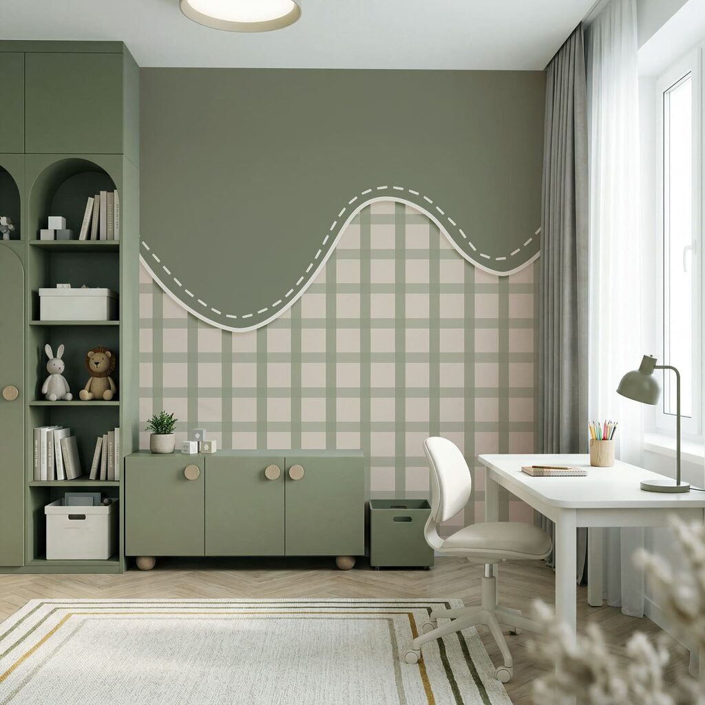 Ruitjes onder golvende rand — interieur 1