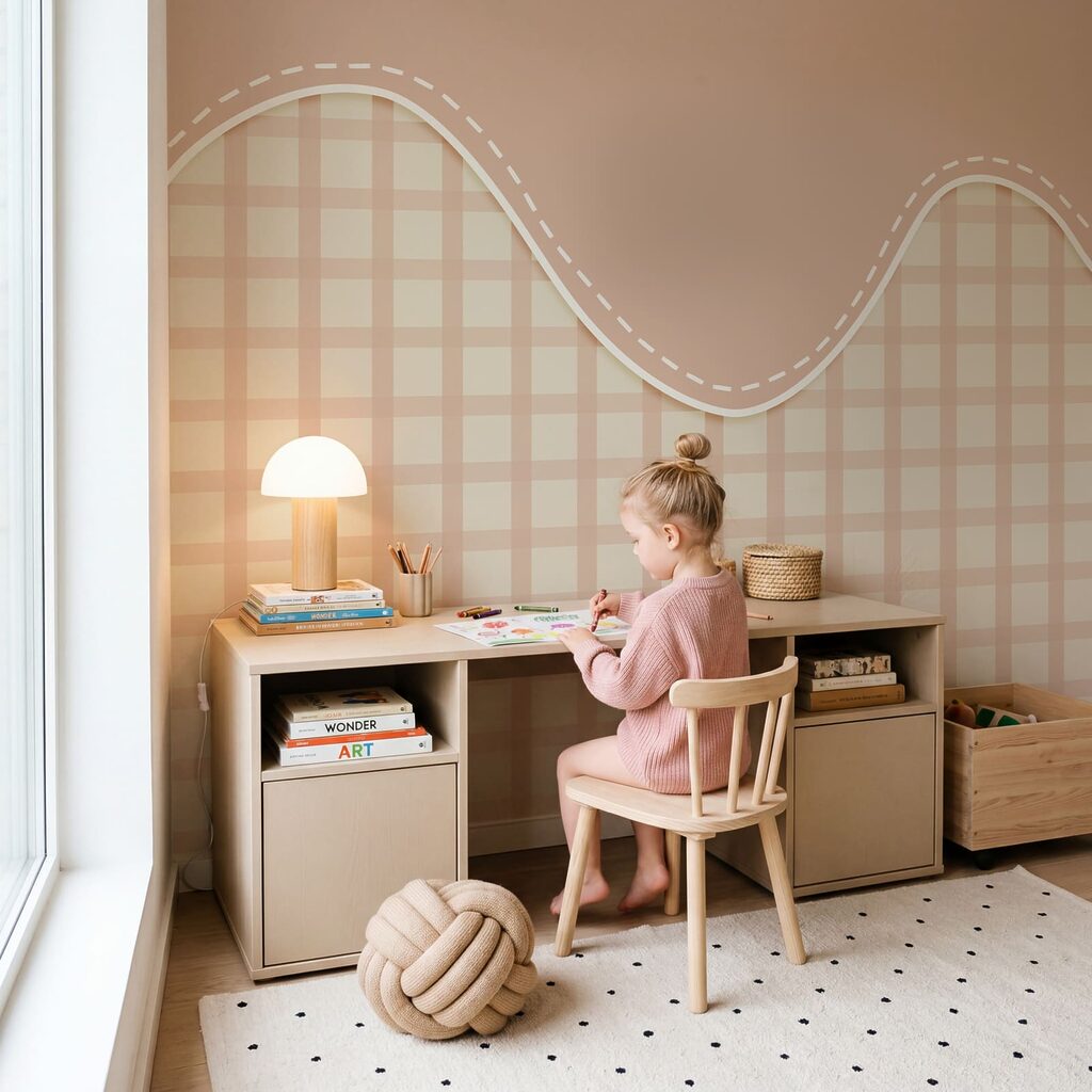 Ruitjes onder golvende rand — interieur 2