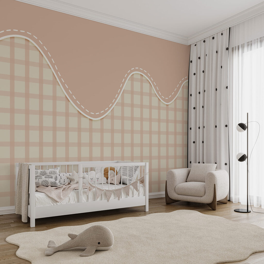 Ruitjes onder golvende rand — interieur 1