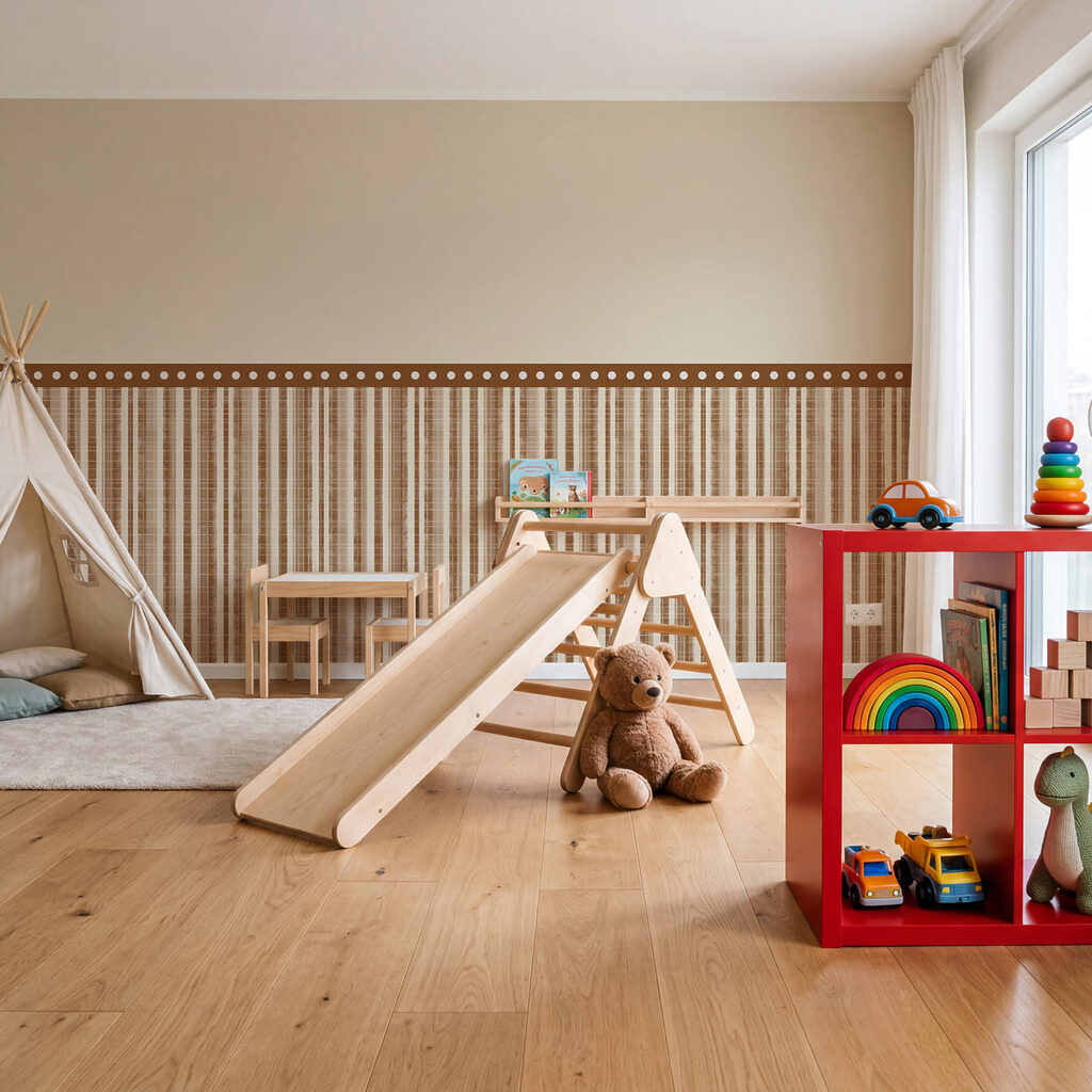 Smalle strepen onder stippenrand — interieur 3