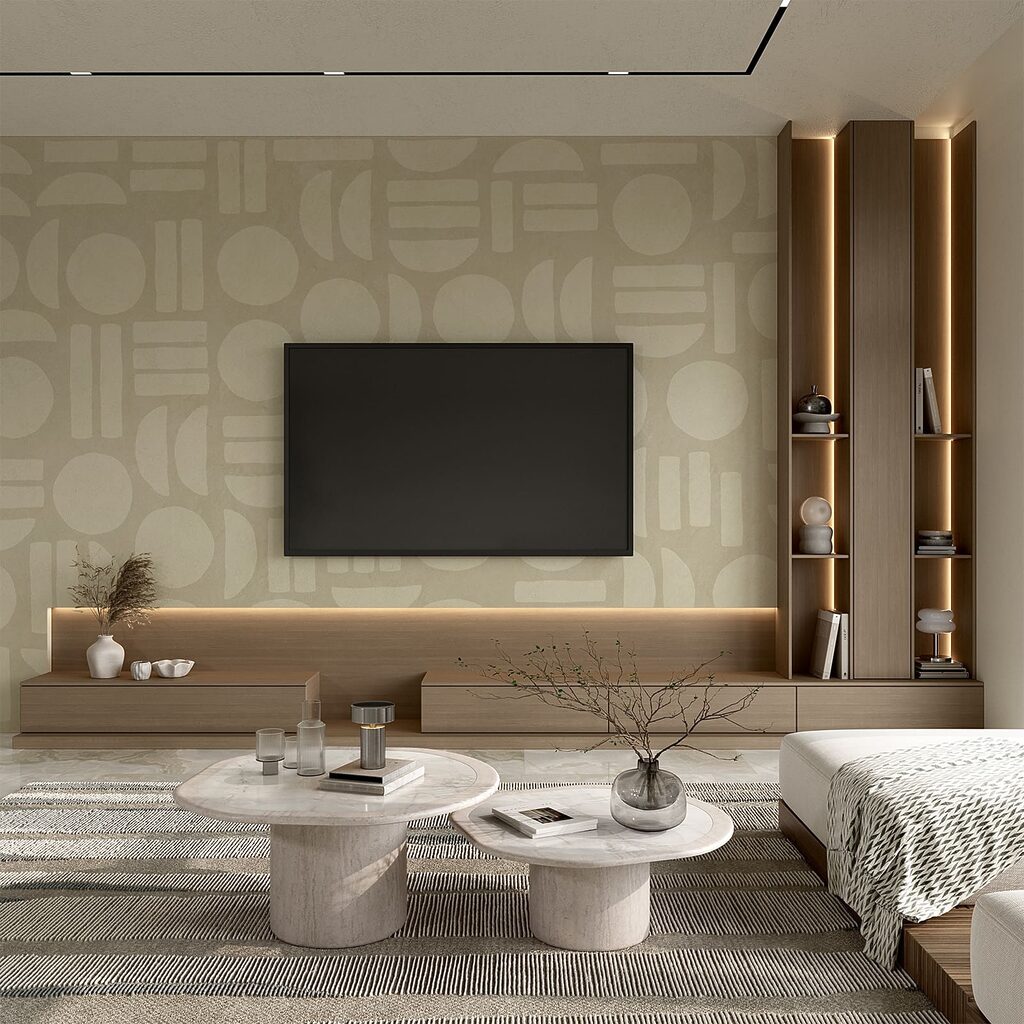 Cirkels en strepen ineengepast — interieur 1