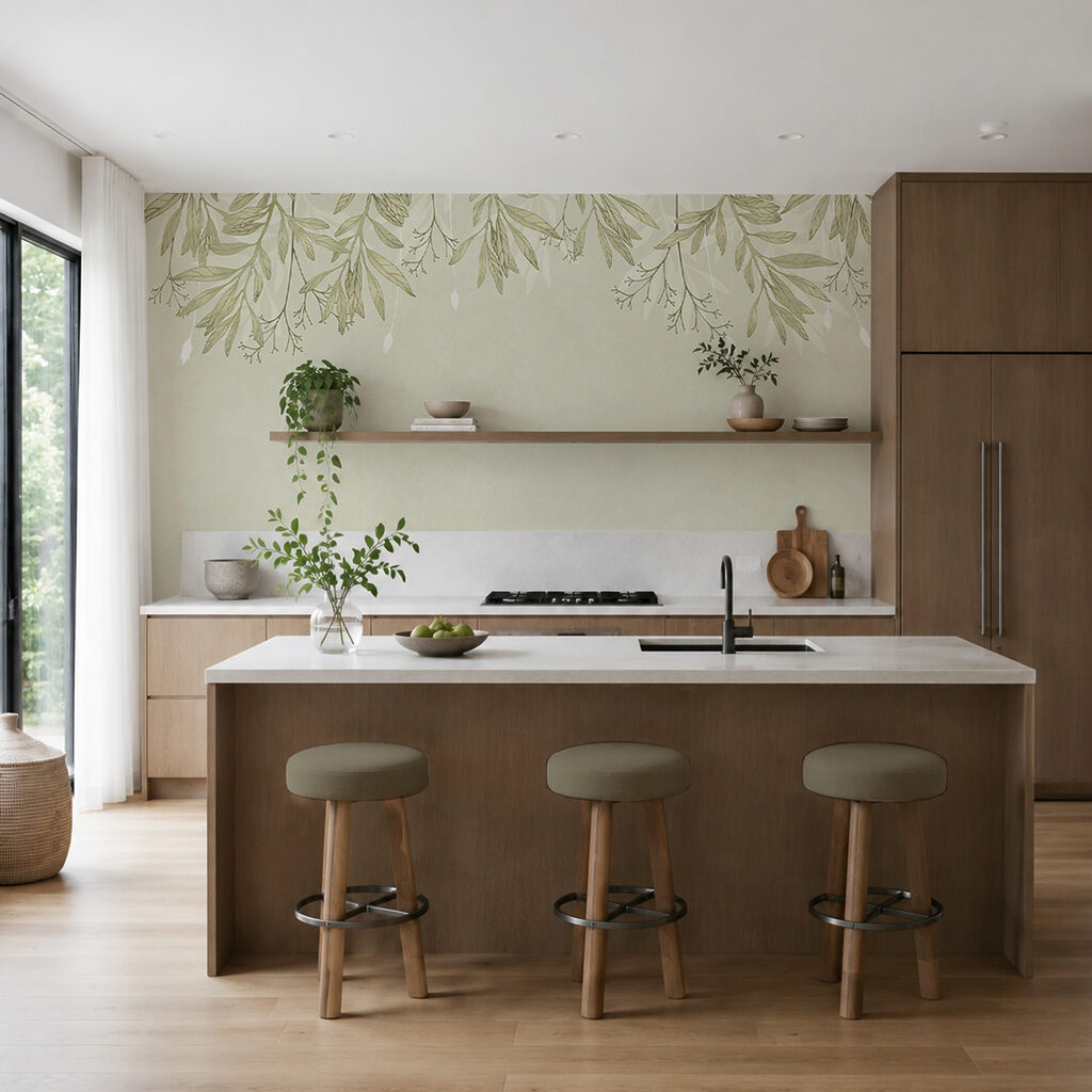 Blaadjes boven een kleurwaas — interieur 2