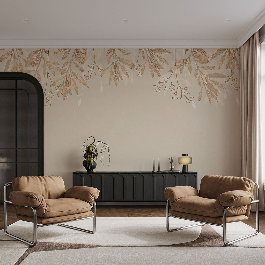 Blaadjes boven een kleurwaas — interieur 1
