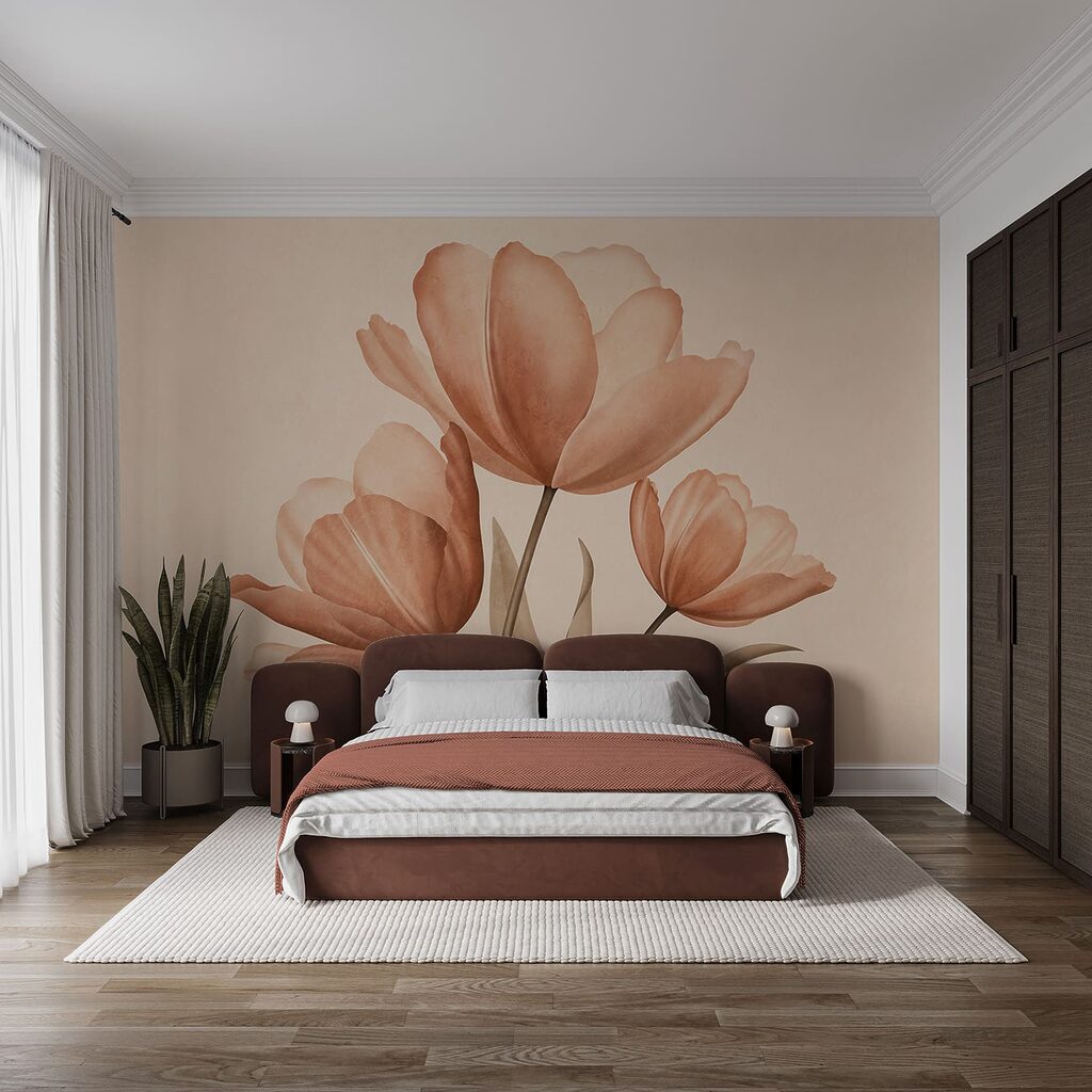 Drie kelken in perziktinten — interieur 1