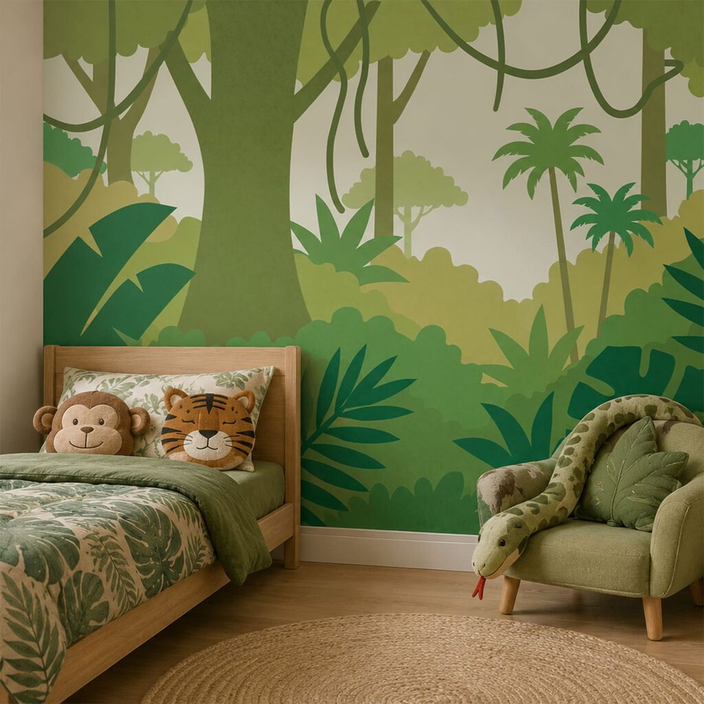 Lianen in getekende jungle — interieur 2