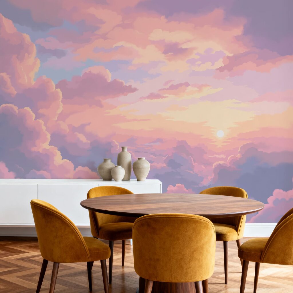 Wolkentoppen in roze avondlicht — interieur 5