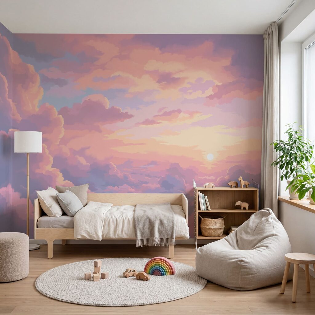 Wolkentoppen in roze avondlicht — interieur 6