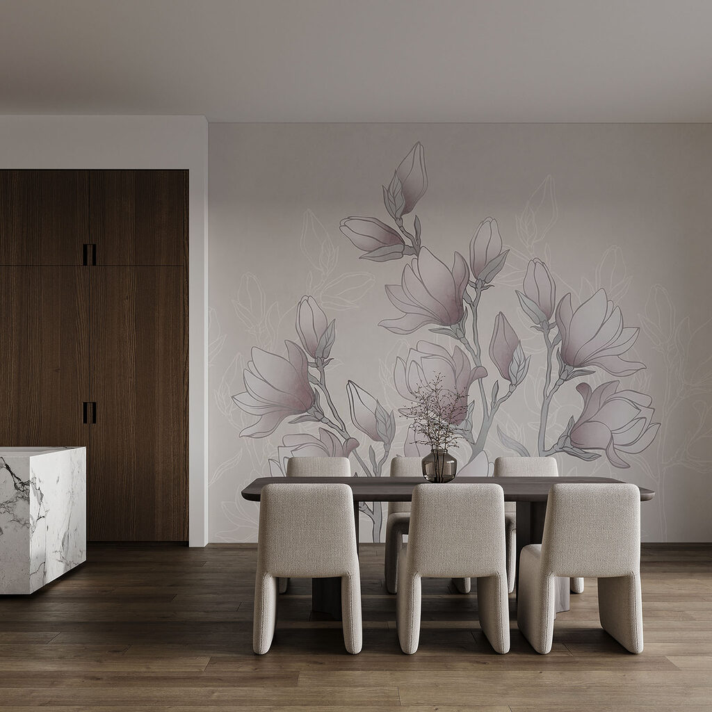 Magnolia in fijne schaduwlijnen — interieur 1