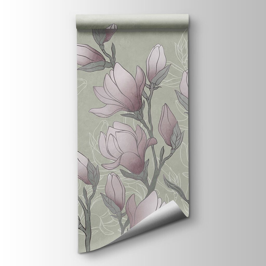 Tekening van bloemen aan een tak — productweergave