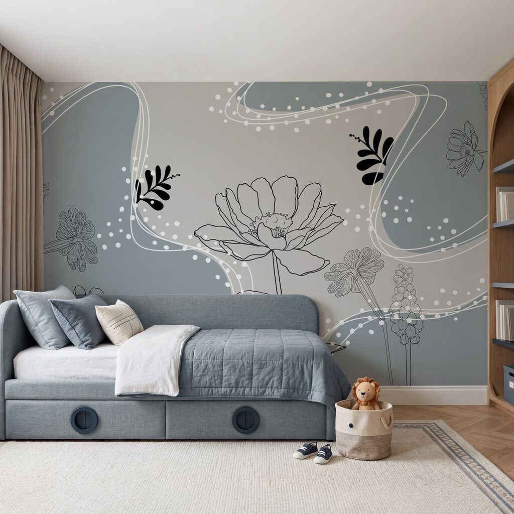 Tekening van bloemen en bladeren — interieur 3