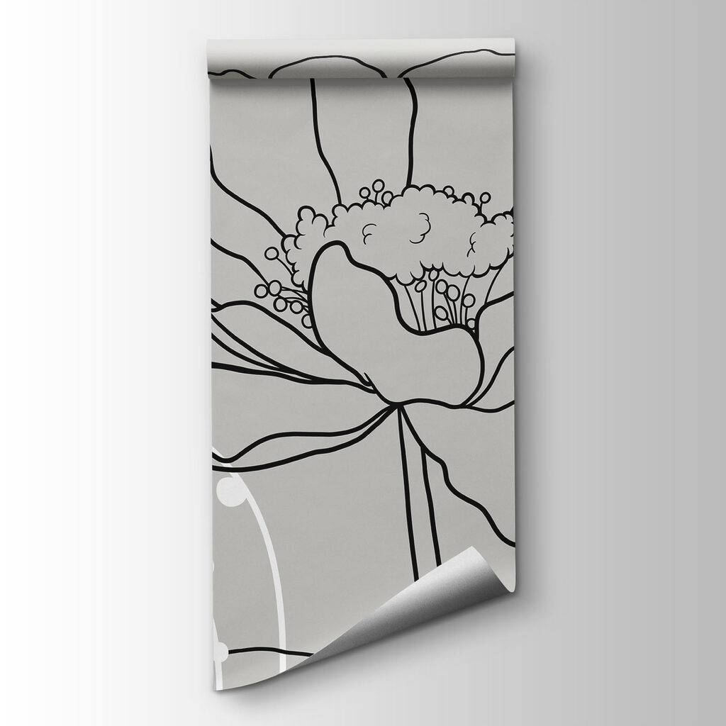 Tekening van bloemen en bladeren — productweergave
