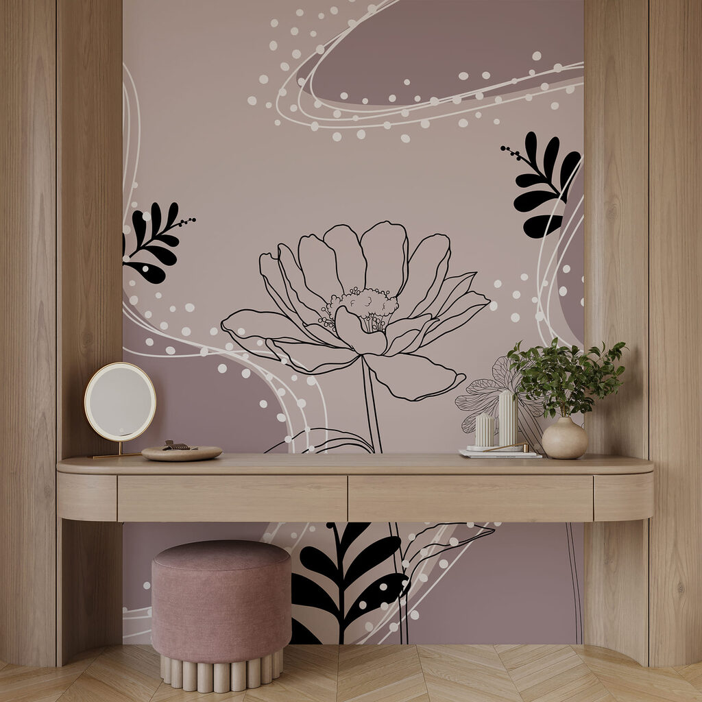 Tekening van bloemen en bladeren — interieur 2