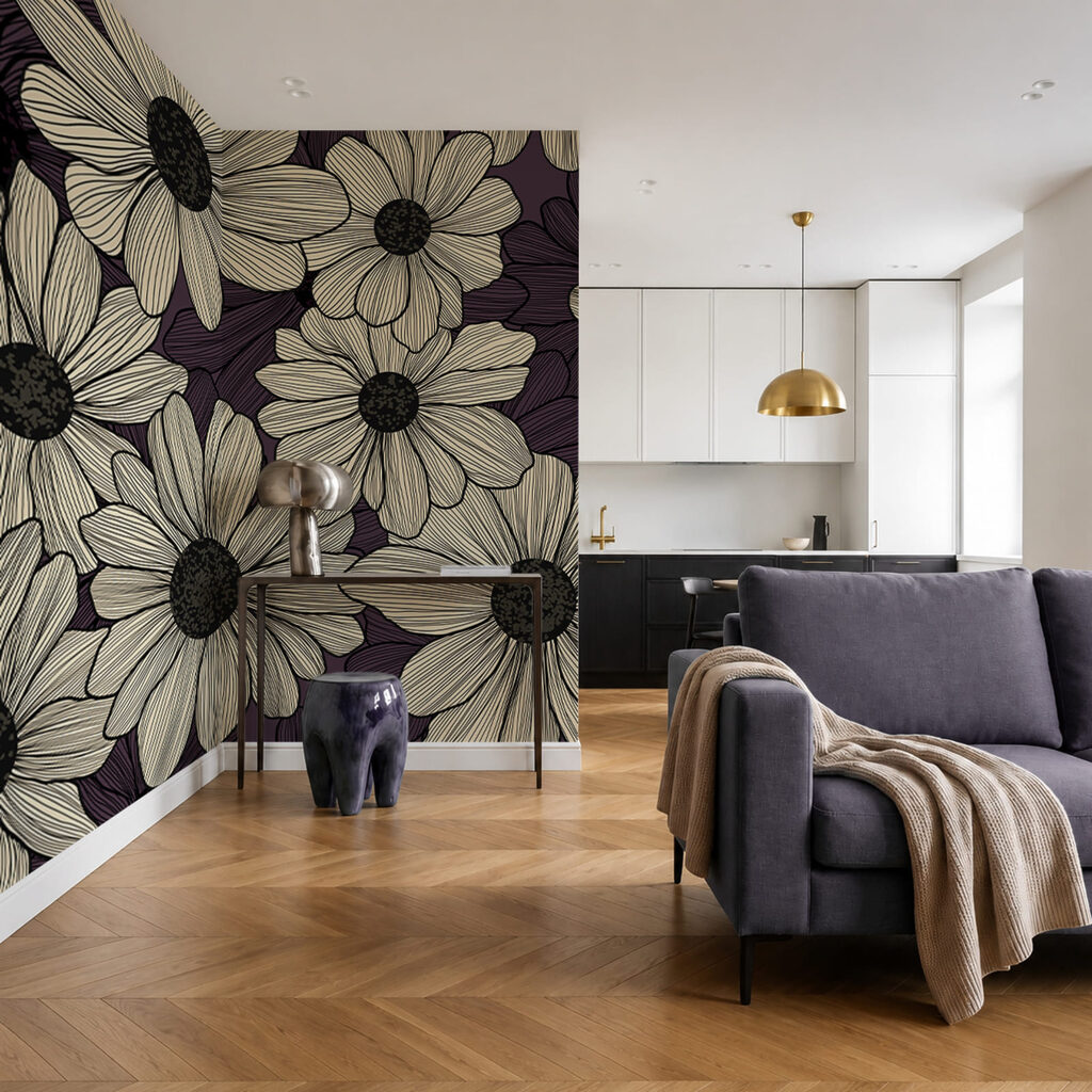 Bloemen vol fijne arceringen — interieur 2