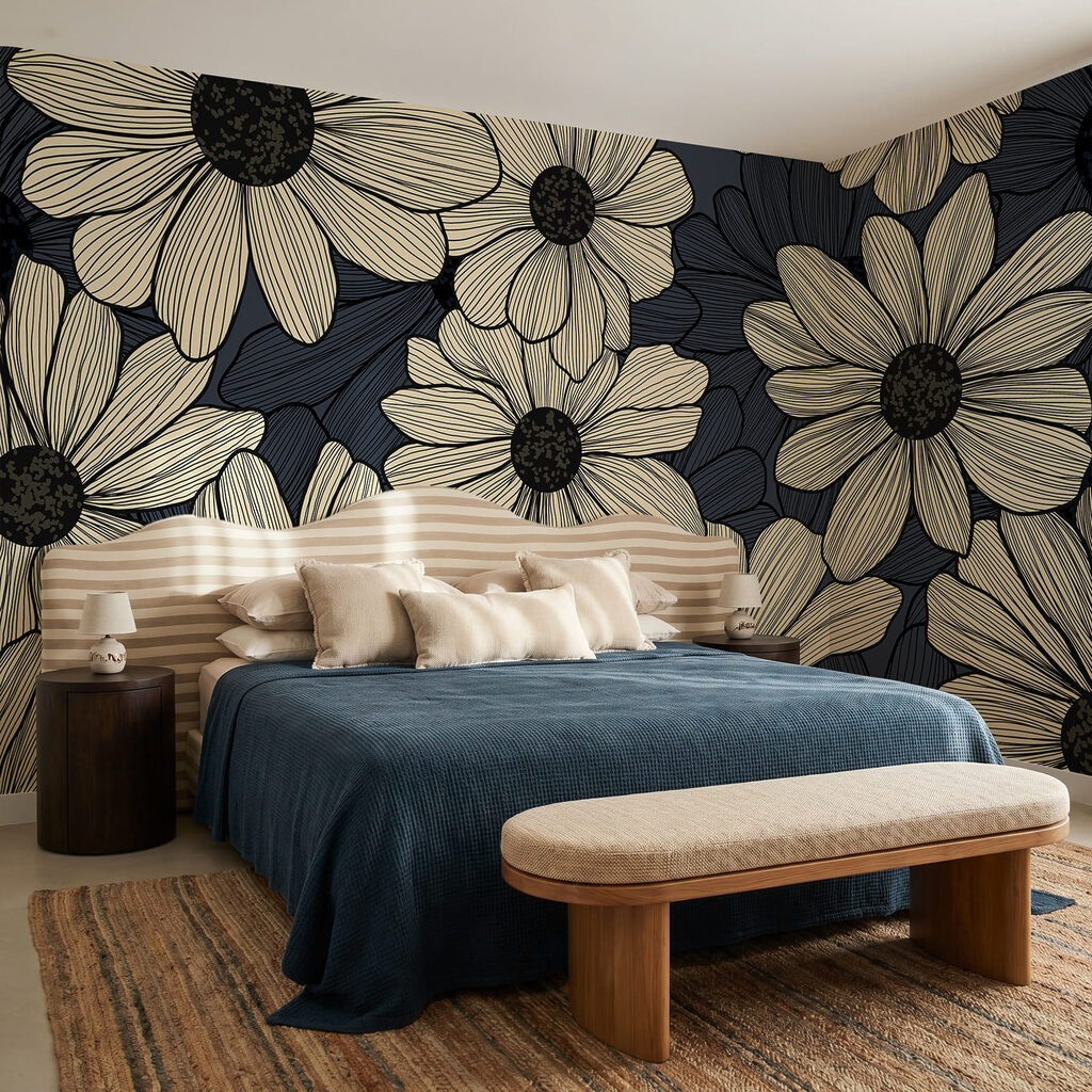 Bloemen vol fijne arceringen — interieur 2