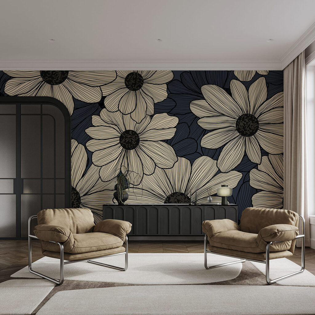 Bloemen vol fijne arceringen — interieur 3