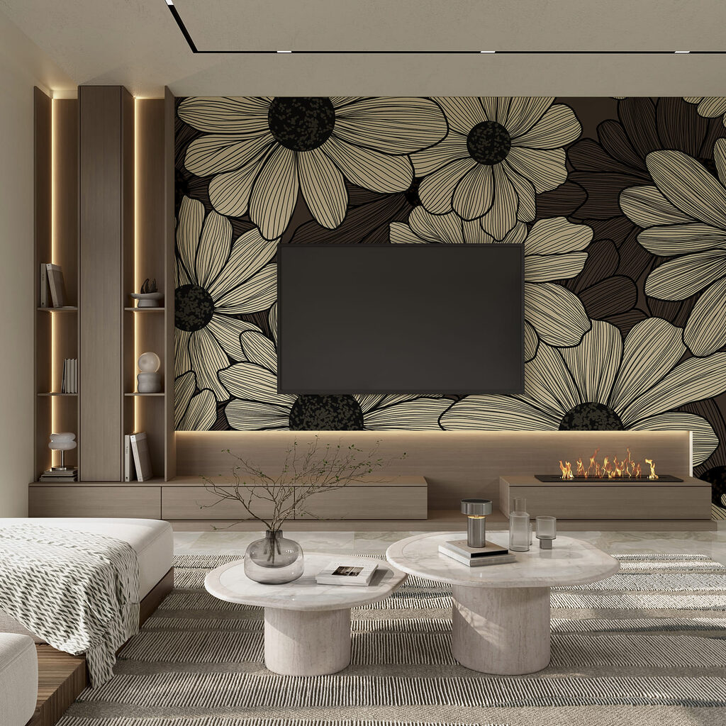 Bloemen vol fijne arceringen — interieur 2