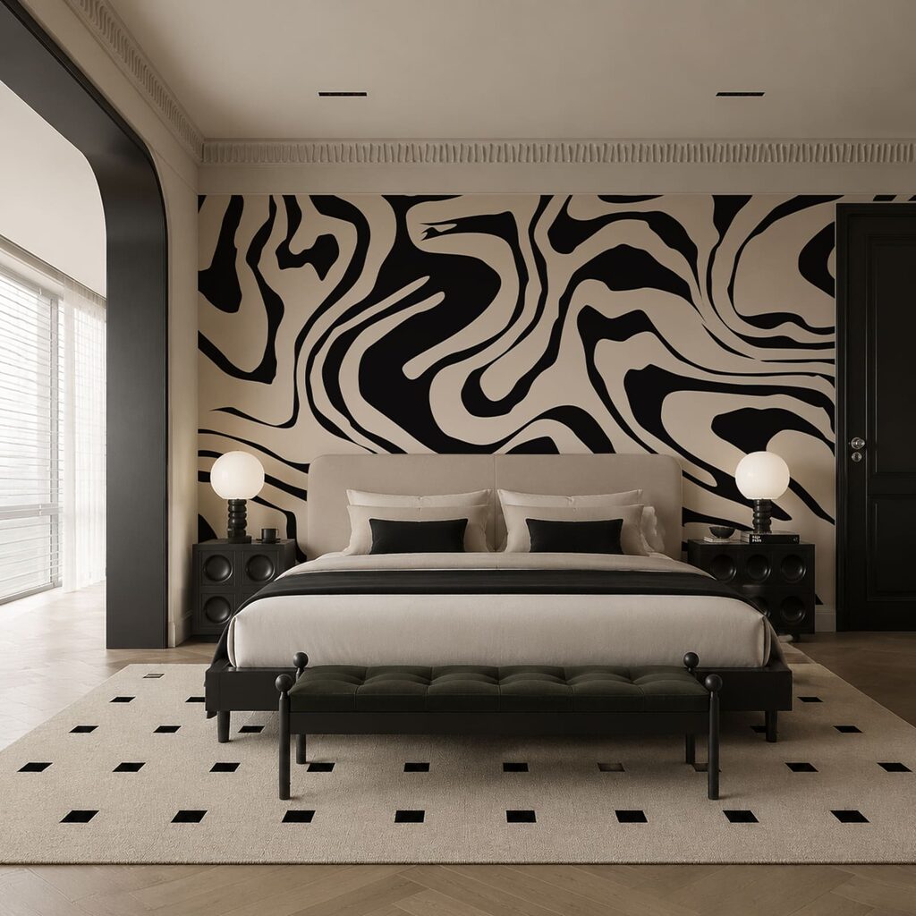 Stromen in brede kleurkrullen — interieur 2