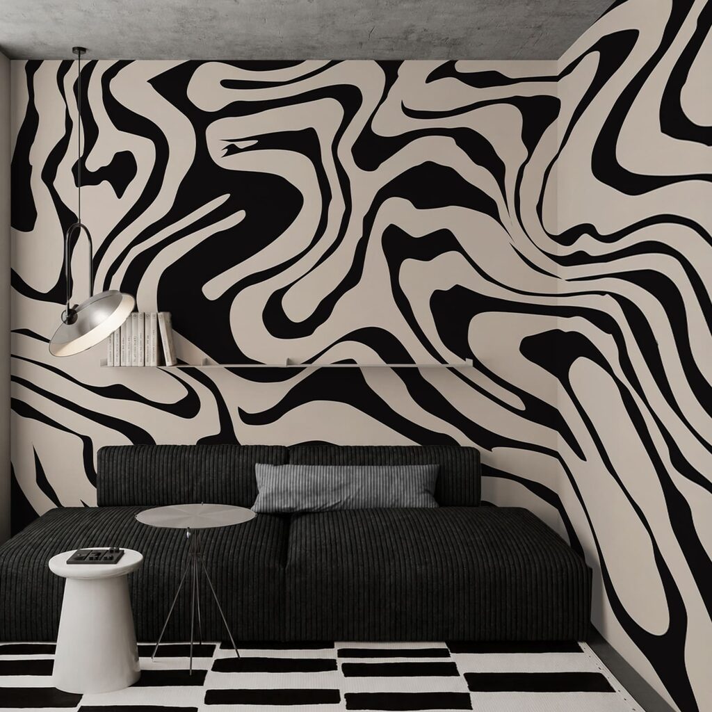 Stromen in brede kleurkrullen — interieur 1