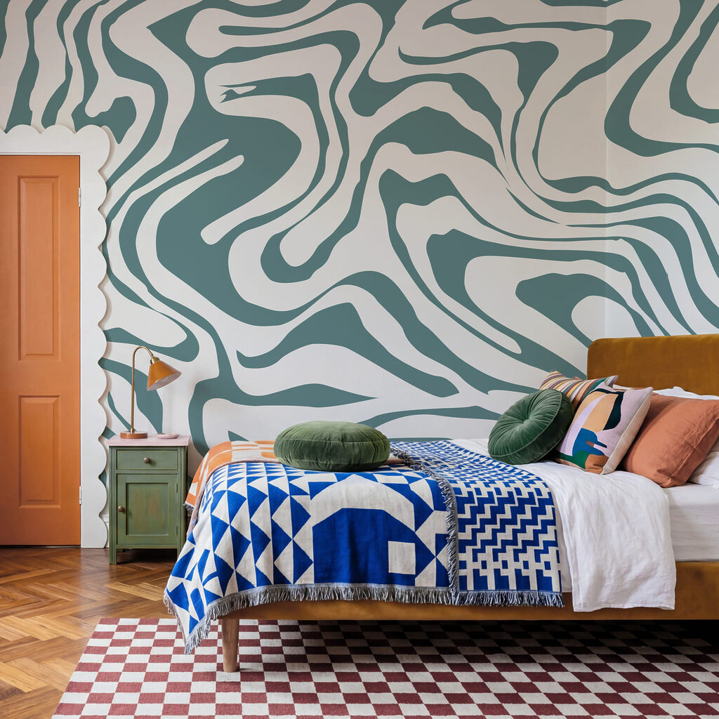 Stromen in brede kleurkrullen — interieur 2