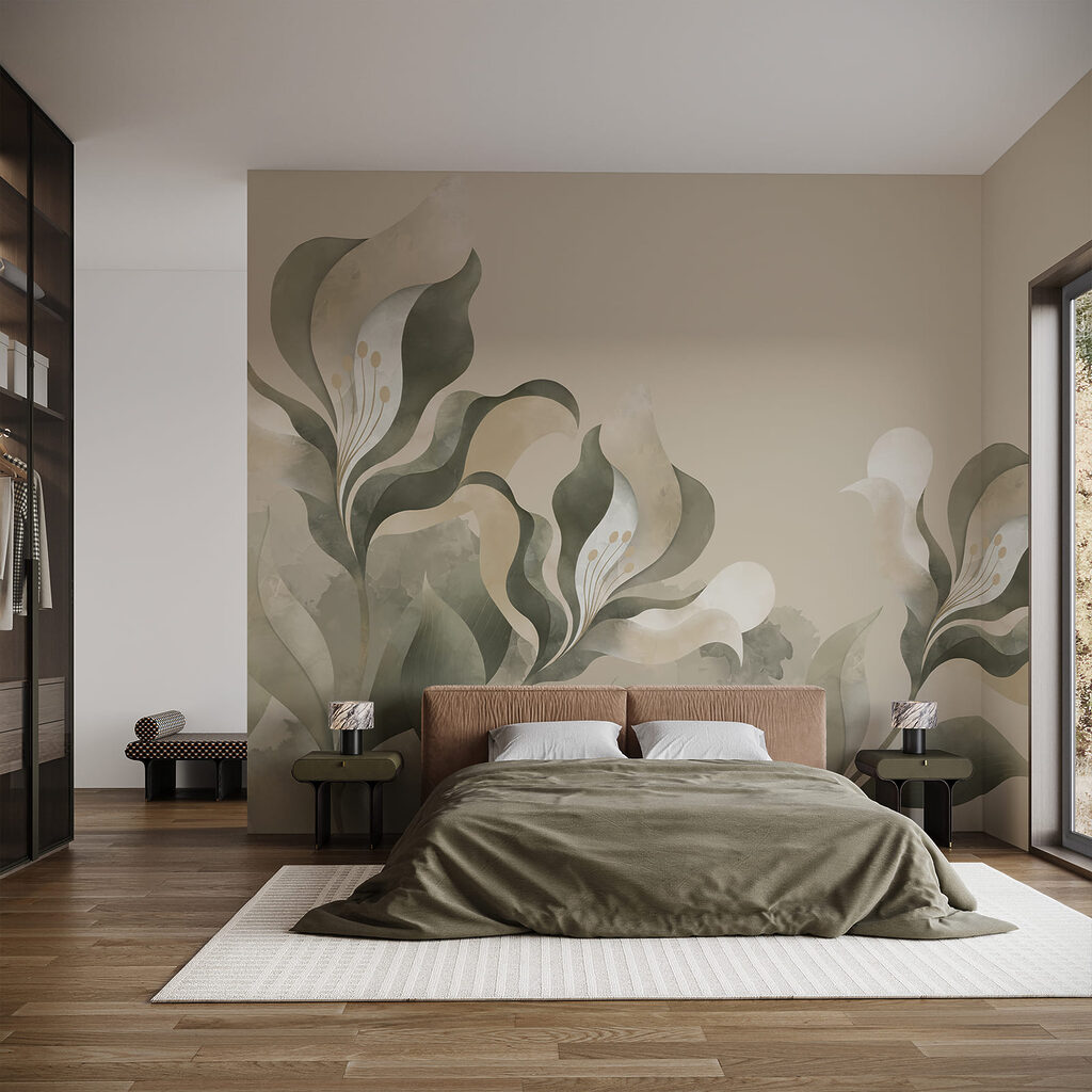 Kelken in geschilderde groentinten — interieur 1