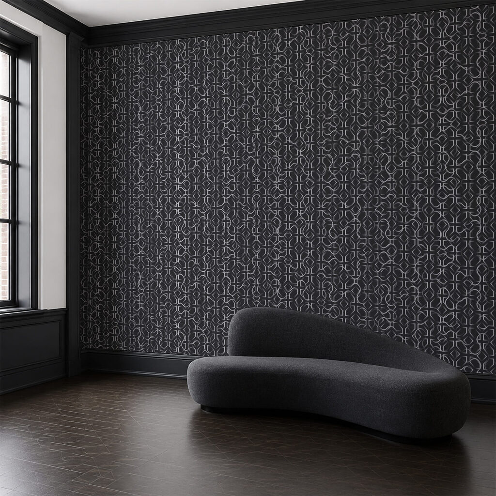 Zwart-wit patroon in een interieur