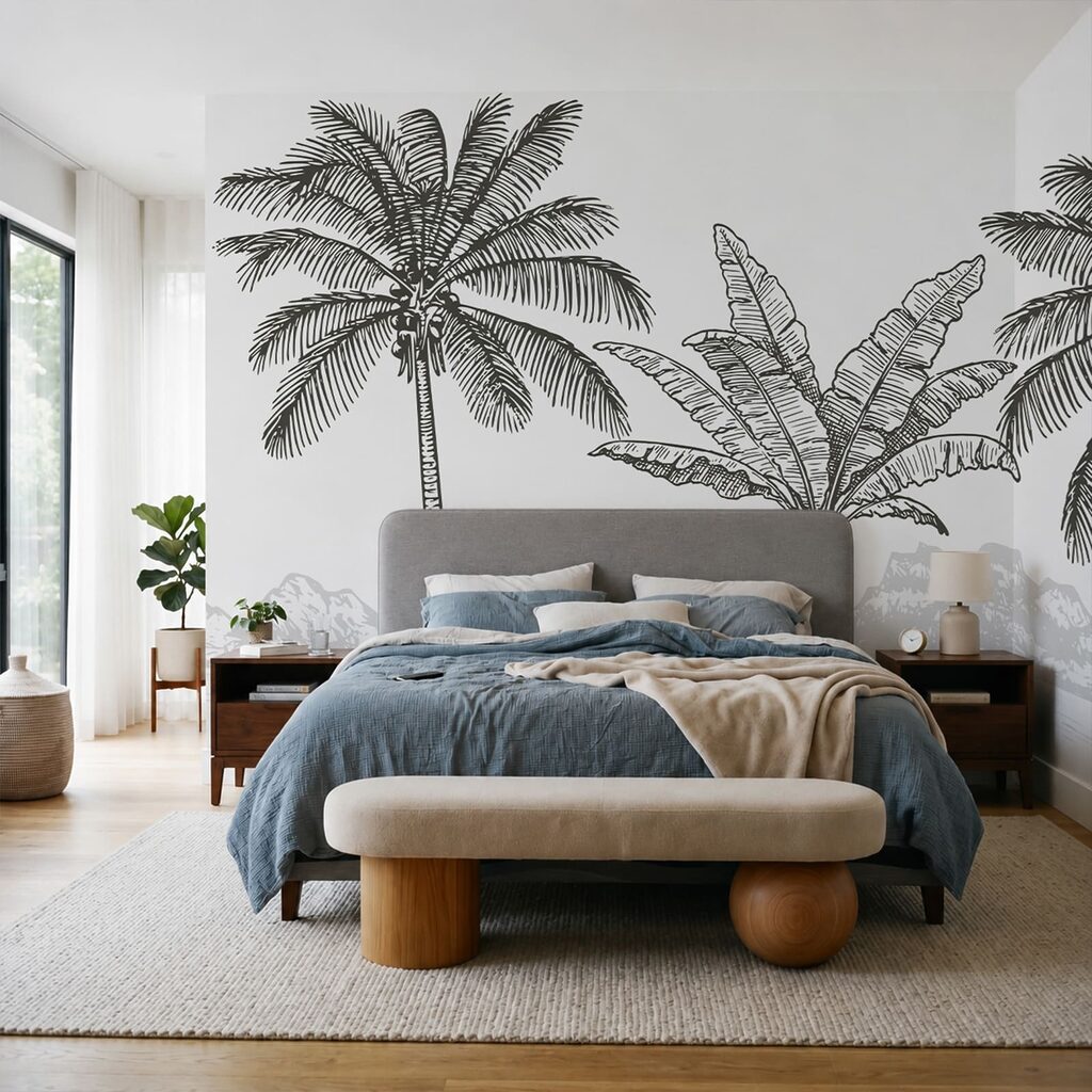 Palmbomen naast een bananenplant — interieur 1