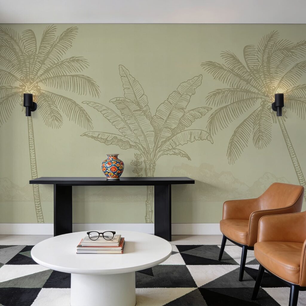 Palmbomen en een strand — interieur 1