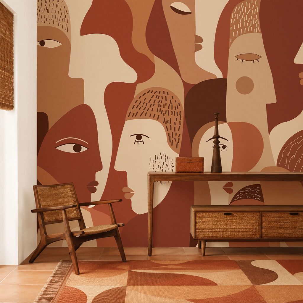 Gezichten in warme aardetinten — interieur 2