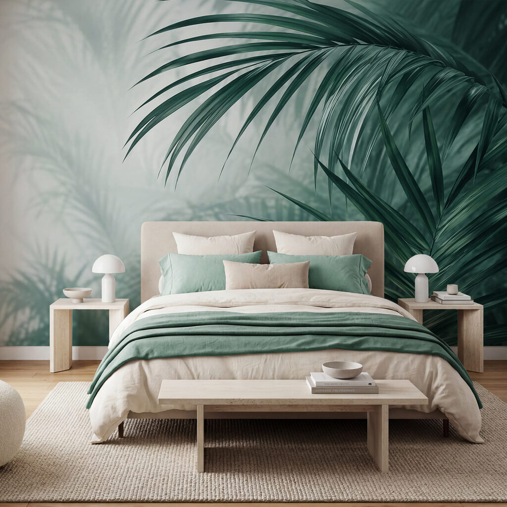 Palmveren verdwijnen in turquoise — interieur 1
